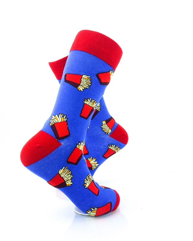 cooldesocks french fries crew socks right view image