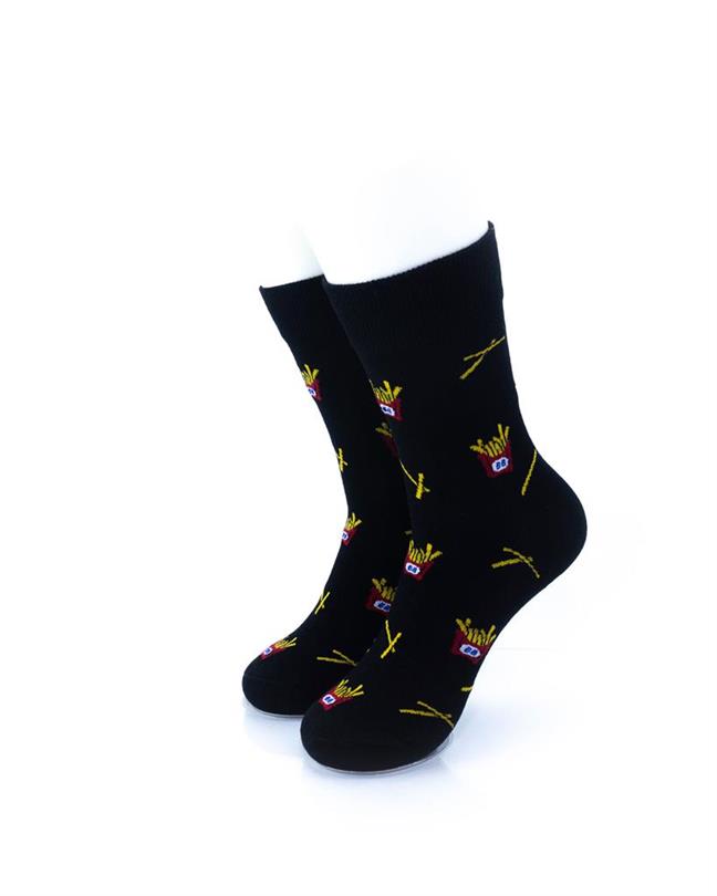 cooldesocks french fries quarter socks front view image