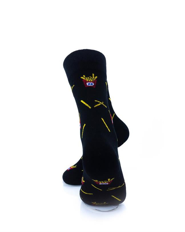 cooldesocks french fries quarter socks rear view image