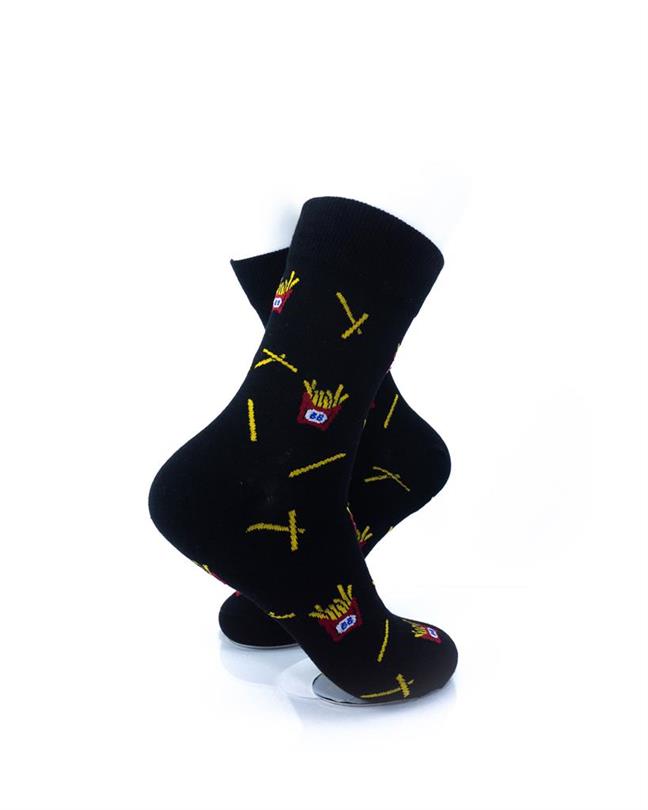 cooldesocks french fries quarter socks right view image