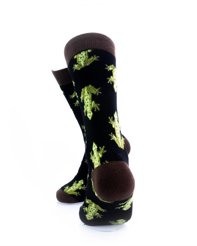 cooldesocks frog print crew socks rear view image