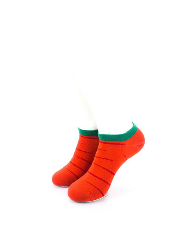 cooldesocks fruit carrot liner socks front view image