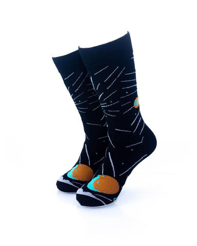 cooldesocks galaxies meteor shower crew socks front view image