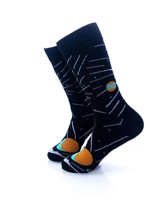 cooldesocks galaxies meteor shower crew socks left view image