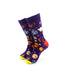 cooldesocks galaxies purple crew socks front view image