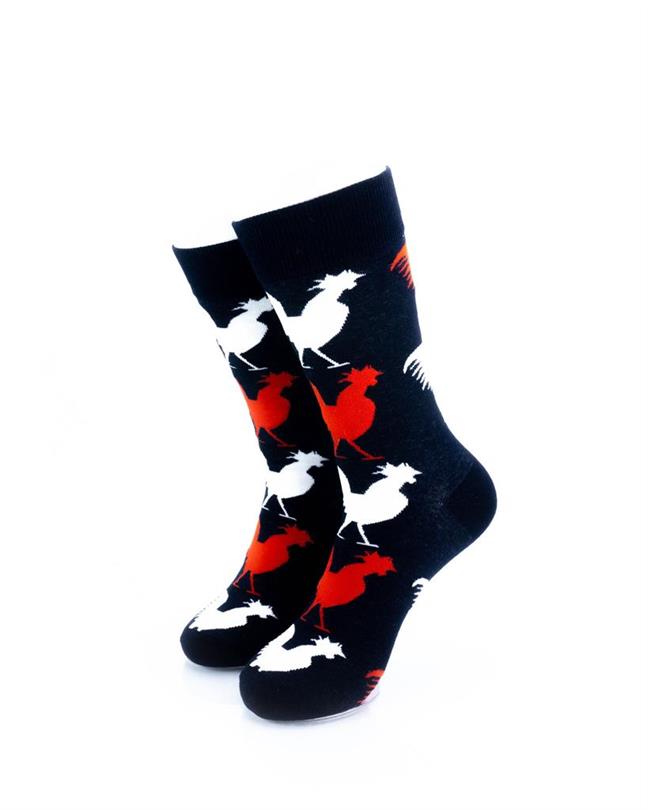 cooldesocks gallic rooster crew socks front view image