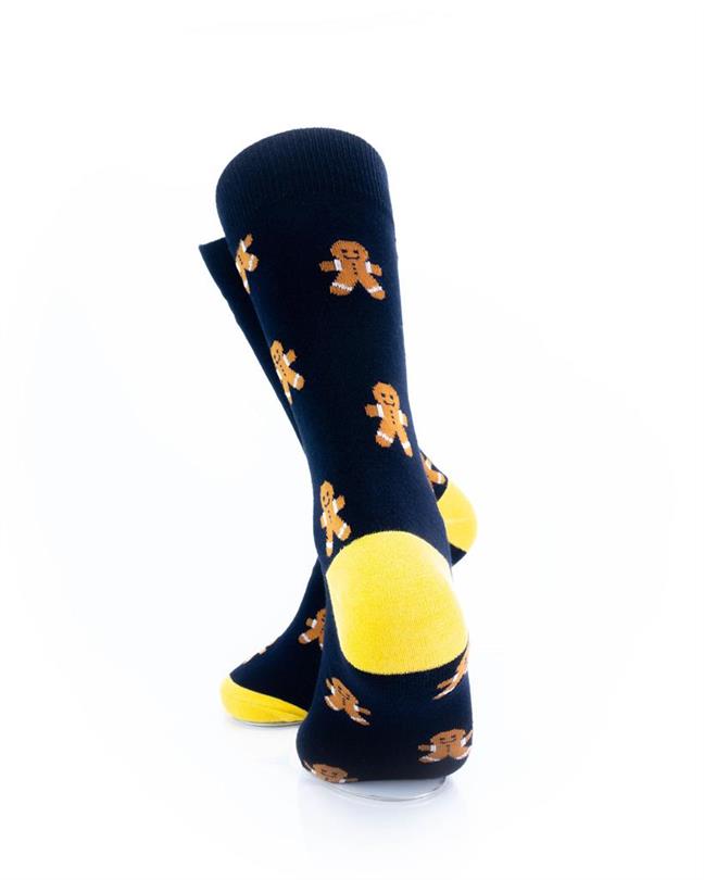 cooldesocks gingerbread man crew socks rear view image