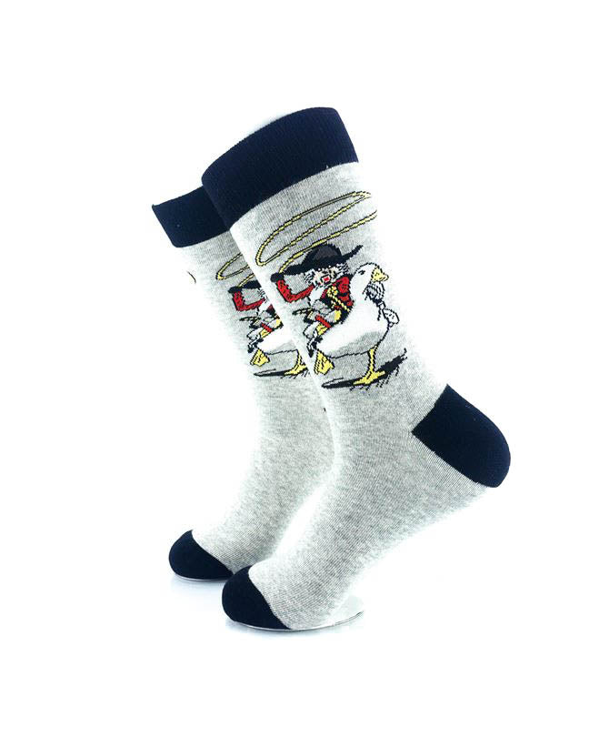 cooldesocks goose rider crew socks left view image