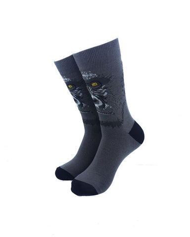 cooldesocks gorilla face crew socks front view image