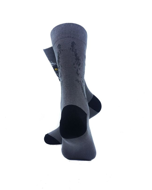 cooldesocks gorilla face crew socks rear view image