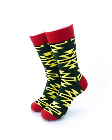 cooldesocks graphic art crew socks front view image