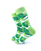 cooldesocks green leaves crew socks left view image