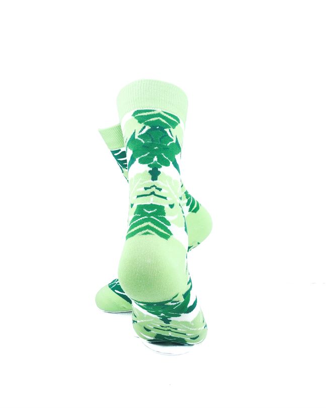 cooldesocks green leaves quarter socks rear view image