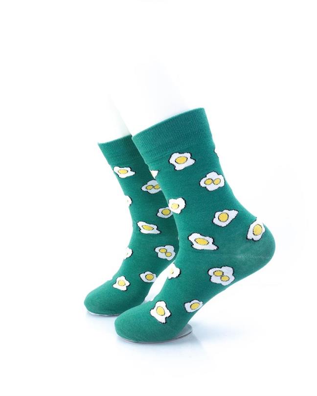 cooldesocks green sunny side up quarter socks left view image