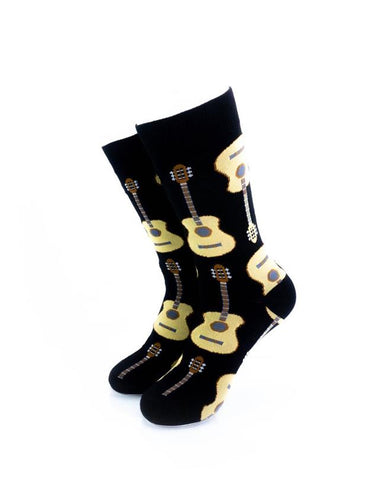 cooldesocks guitar crew socks front view image