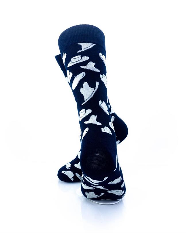 cooldesocks hats_monochrome_ crew socks rear view image