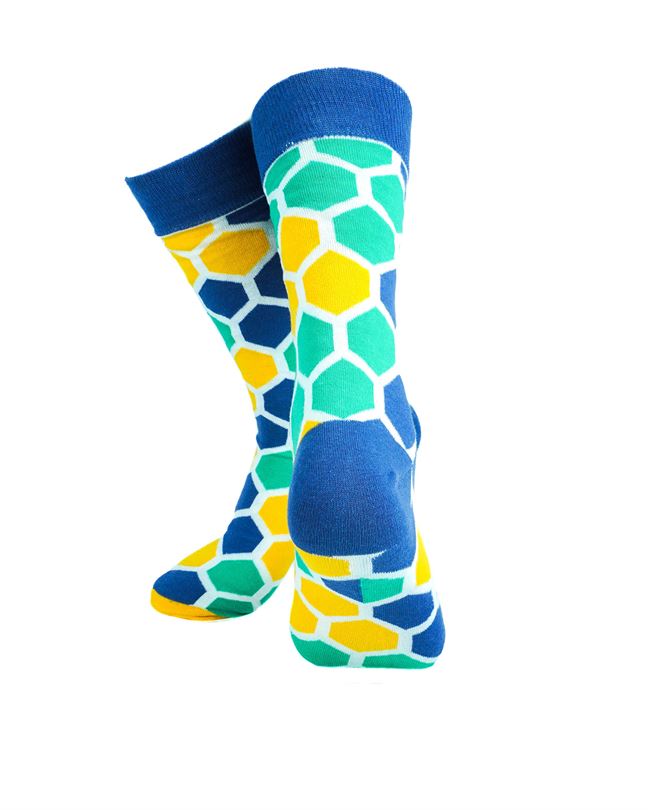 Hexagons Blue Green Yellow