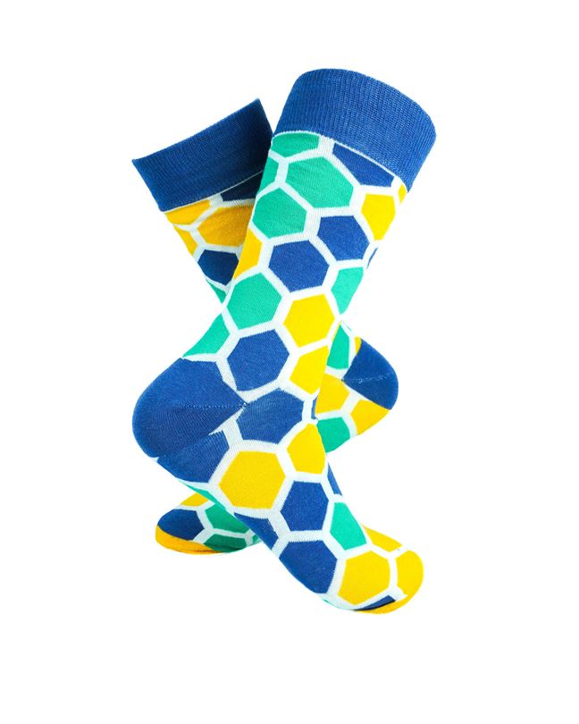 Hexagons Blue Green Yellow