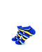cooldesocks hexagonal blue ankle socks left view image