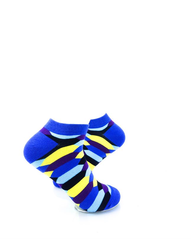 cooldesocks hexagonal blue ankle socks right view image