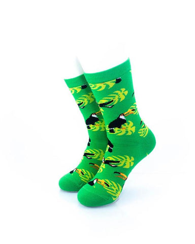 cooldesocks hornbill jungle quarter socks front view image