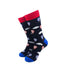 cooldesocks hot air balloons red blue crew socks front view image