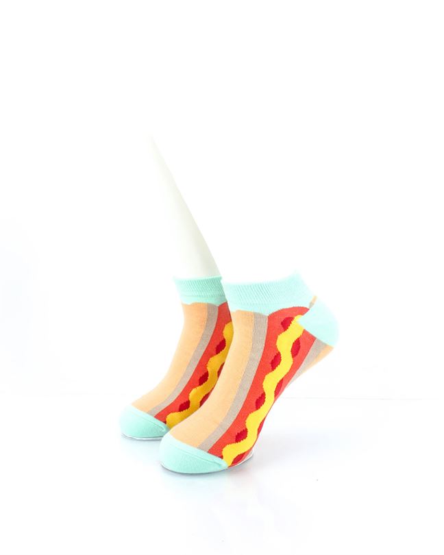 cooldesocks hot dog ankle socks front view image