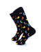 cooldesocks hot dogs colorful crew socks left view image
