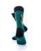 cooldesocks jackalope green crew socks rear view image