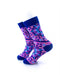 cooldesocks kaleidoscope purple crew socks left view image