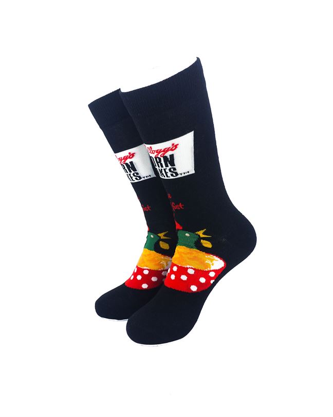 cooldesocks kelloggs corn flakes crew socks front view image