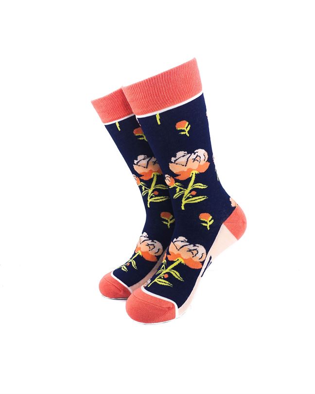 cooldesocks ladies bloom crew socks front view image