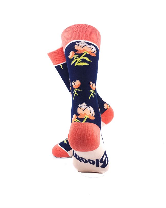 cooldesocks ladies bloom crew socks rear view image
