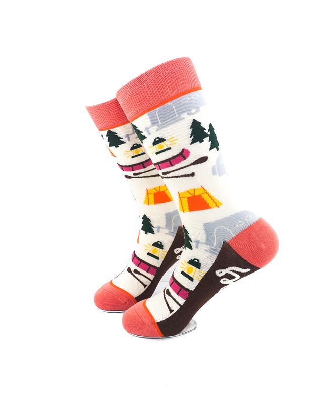 cooldesocks ladies camper crew socks left view image