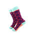 cooldesocks ladies flamingos crew socks left view image