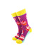 cooldesocks ladies happy crew socks front view image