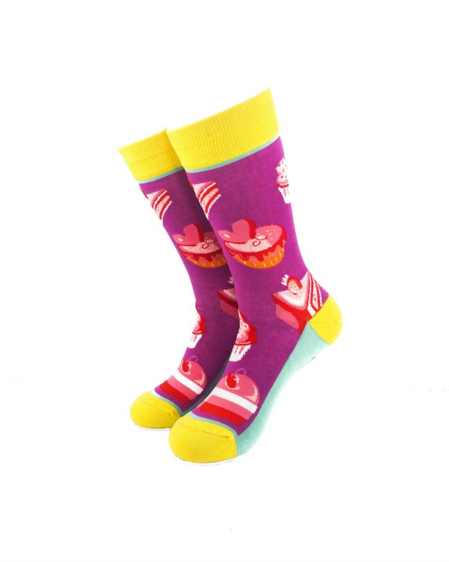 cooldesocks ladies happy crew socks front view image