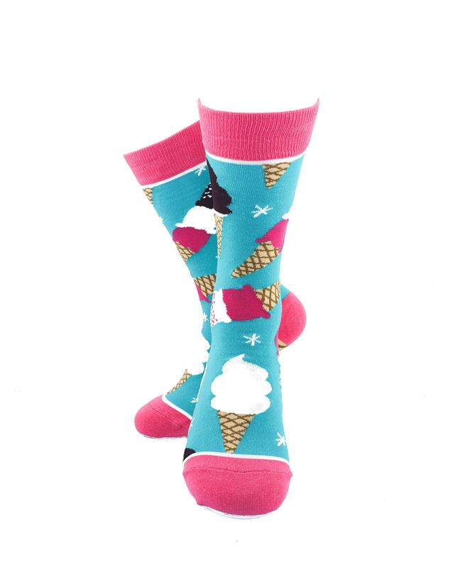 cooldesocks ladies ice cream cone crew socks cover image