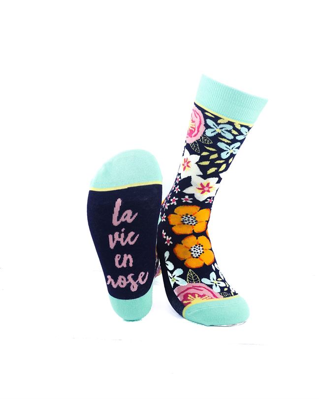cooldesocks ladies la vie en rose crew socks soles view image