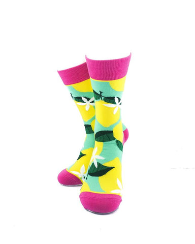 cooldesocks ladies lemon crew socks cover image