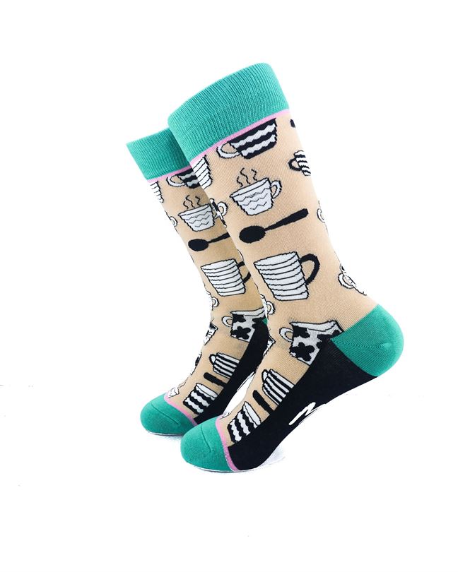 cooldesocks ladies mug crew socks left view image