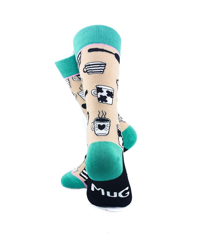 cooldesocks ladies mug crew socks rear view image