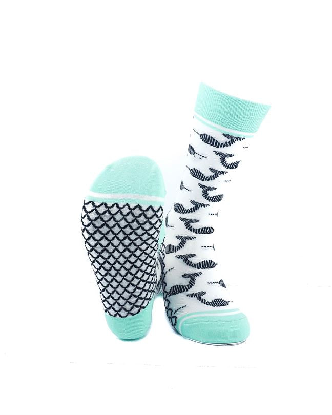 cooldesocks ladies narwhal crew socks soles view image