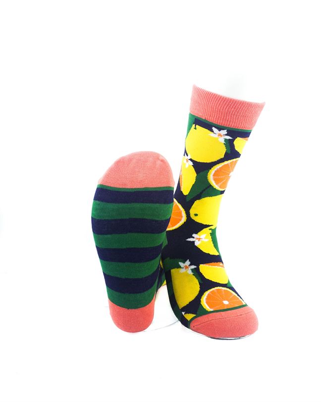 cooldesocks ladies orange crew socks soles view image