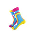 cooldesocks ladies rainbow crew socks left view image