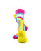 cooldesocks ladies rainbow crew socks rear view image