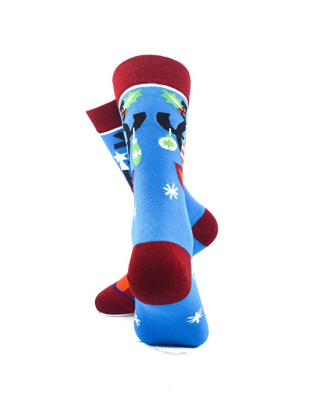 cooldesocks ladies reindeer crew socks rear view image