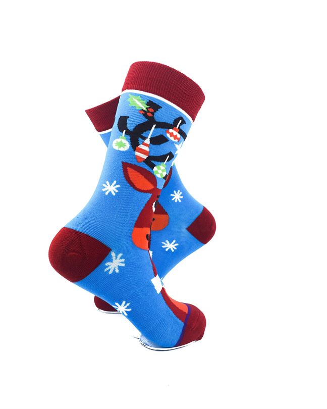 cooldesocks ladies reindeer crew socks right view image