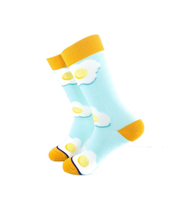 cooldesocks ladies sunny side up crew socks left view image
