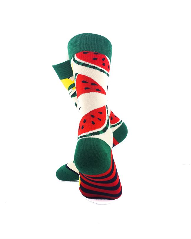 cooldesocks ladies watermelon crew socks rear view image